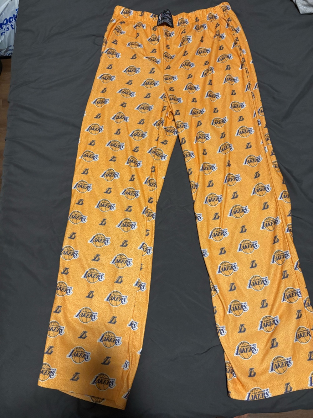 Unk Gold Lakers All-Over Logo Sweatpants